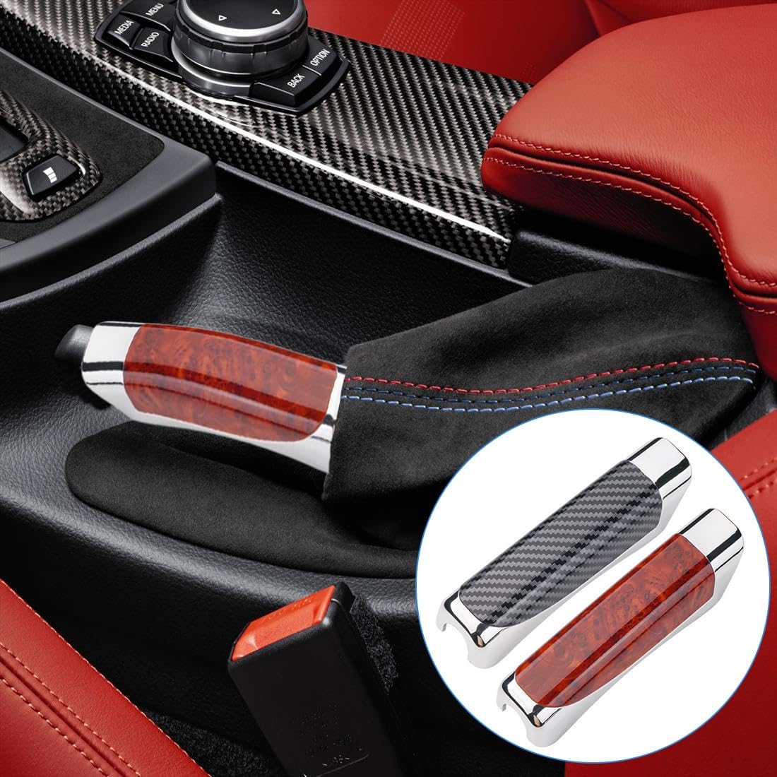 Lot de 2 Couvre-Freins à Main Décoratifs pour Voiture