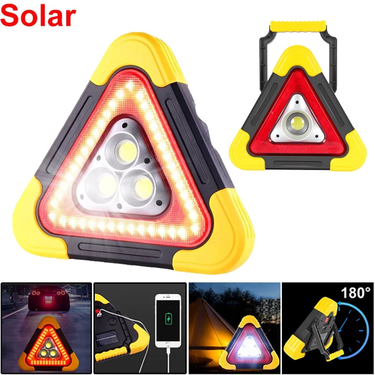 Triangle d’Avertissement Solaire 3 en 1